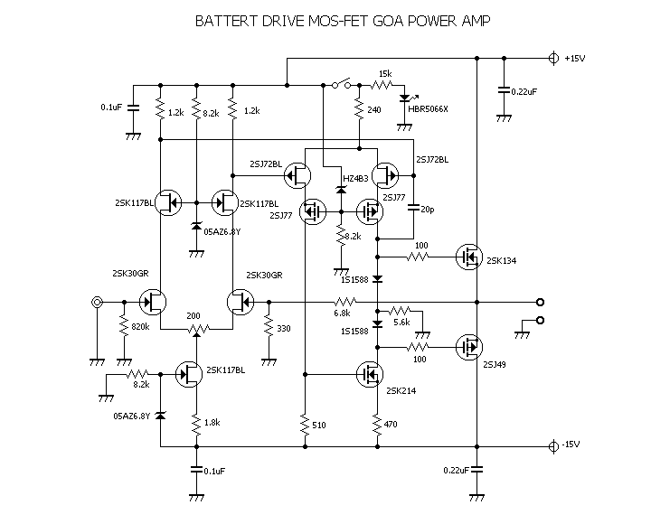 FETトランジスタ： 2SK2487A又は2SJ495AZどちらかNo.選んで１組